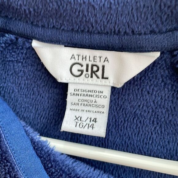ATHLETA GIRL CRAZY COZY WRAP 2.0 SWEATSHIRT IN BLUE - Picture 5 of 5